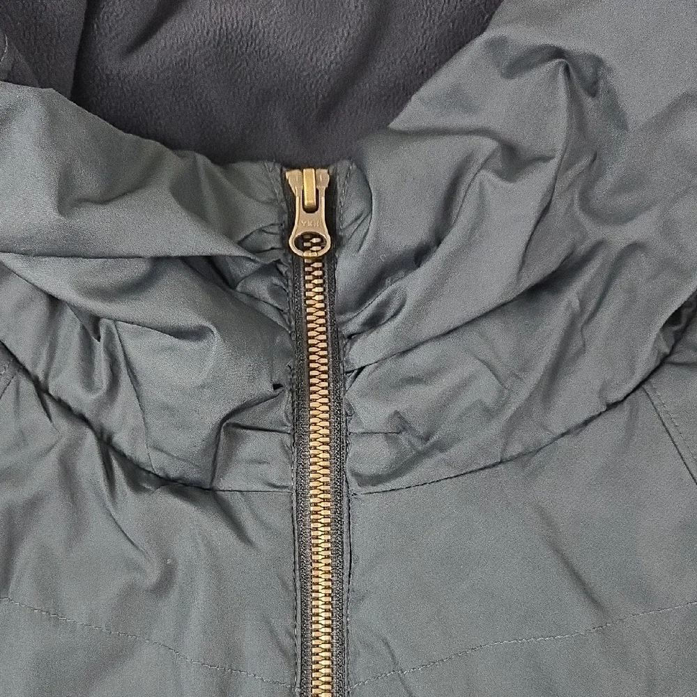 Columbia Womens Black Quilted Fleece Lined Funnel Neck Zip Up Vest Large 1671661